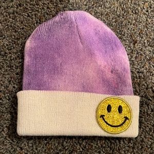 Kids Purple Tie Dye Beanie